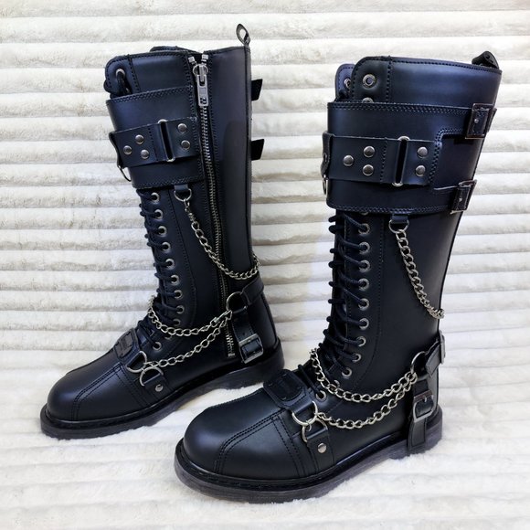 Demonia Bolt 18 Eyelet Knee High Combat Boot